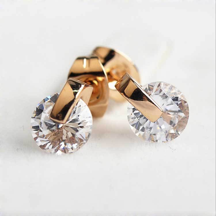 Alloy Korea Geometric earring  (Rose alloy) NHLJ3728-Rose alloy