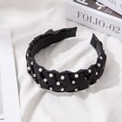 NHUX796719-Black-suede-pearl-braid-headband