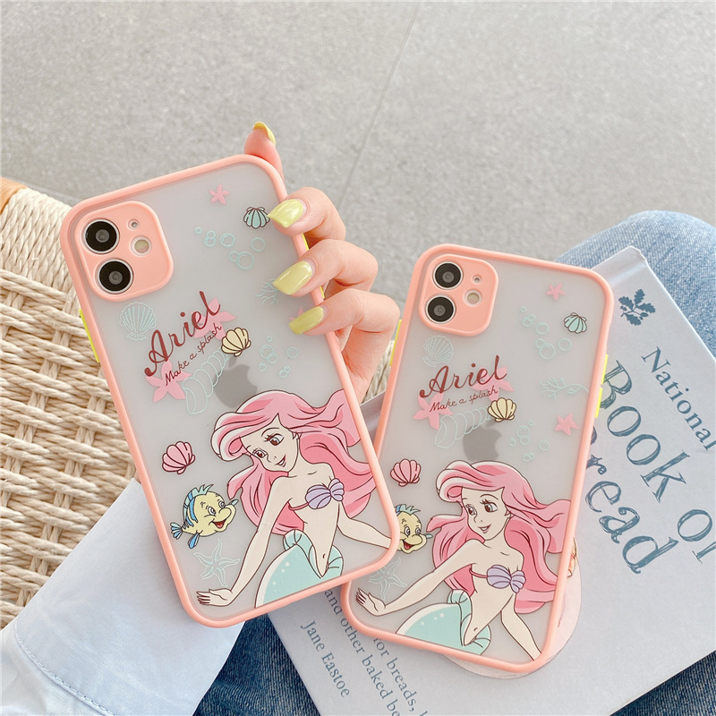 Cartoon Mermaid Princess 11ProMax Apple se2 funda para teléfono móvil para iPhone8plus funda protectora líquida NHFI253391