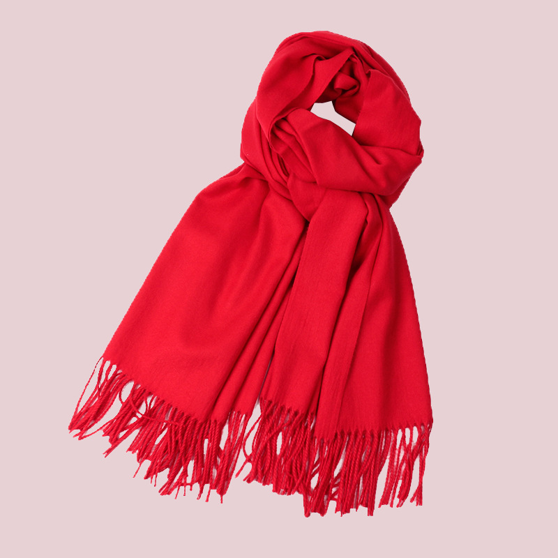 Bufanda para mujer en invierno Imitación Cashmere Rojo Babero de doble uso Otoño e Invierno NHCM566098