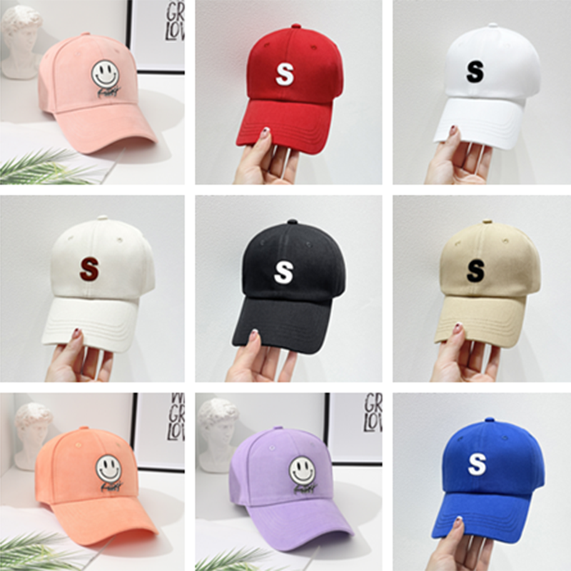 Unisexo Elegante Hip Hop Viajar Diariamente Letra Cara Sonriente Bordado Aleros Curvos Gorra De Beisbol