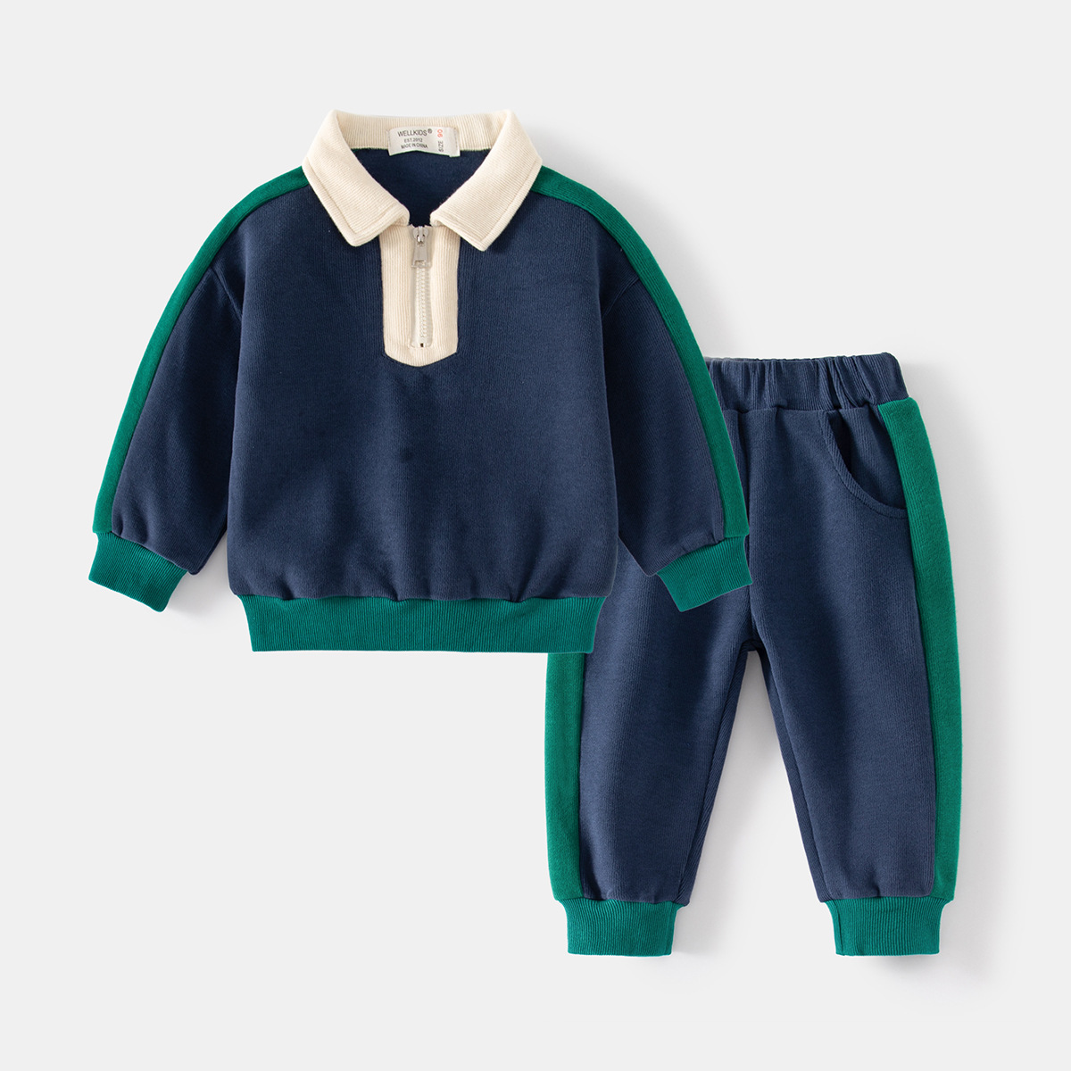 Sudaderas con capucha para niños Manga Larga Casual Color Sólido