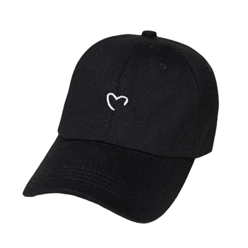 Unisexo Casual Básico Forma De Corazón Color Sólido Aleros Curvos Gorra De Beisbol