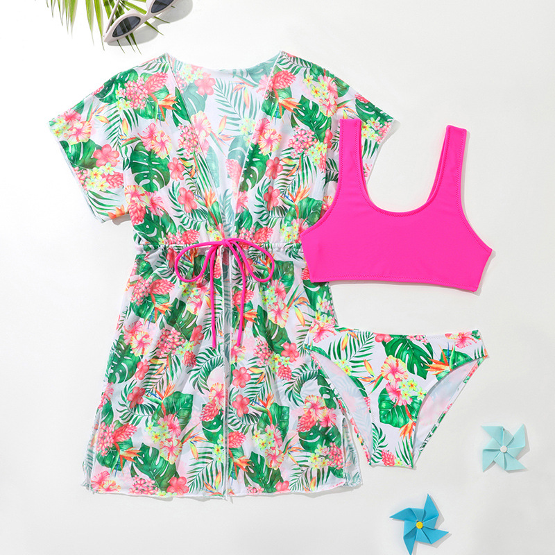 Muchachas Floral Ditsy traje de baño dividido Traje de baño para niños