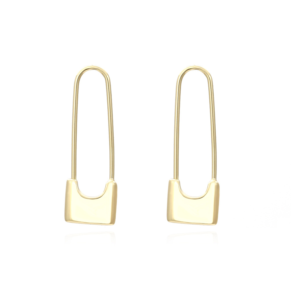 1 Par Estilo Simple Estilo Clásico Color Sólido Enchapado Cobre Chapado En Oro Aretes