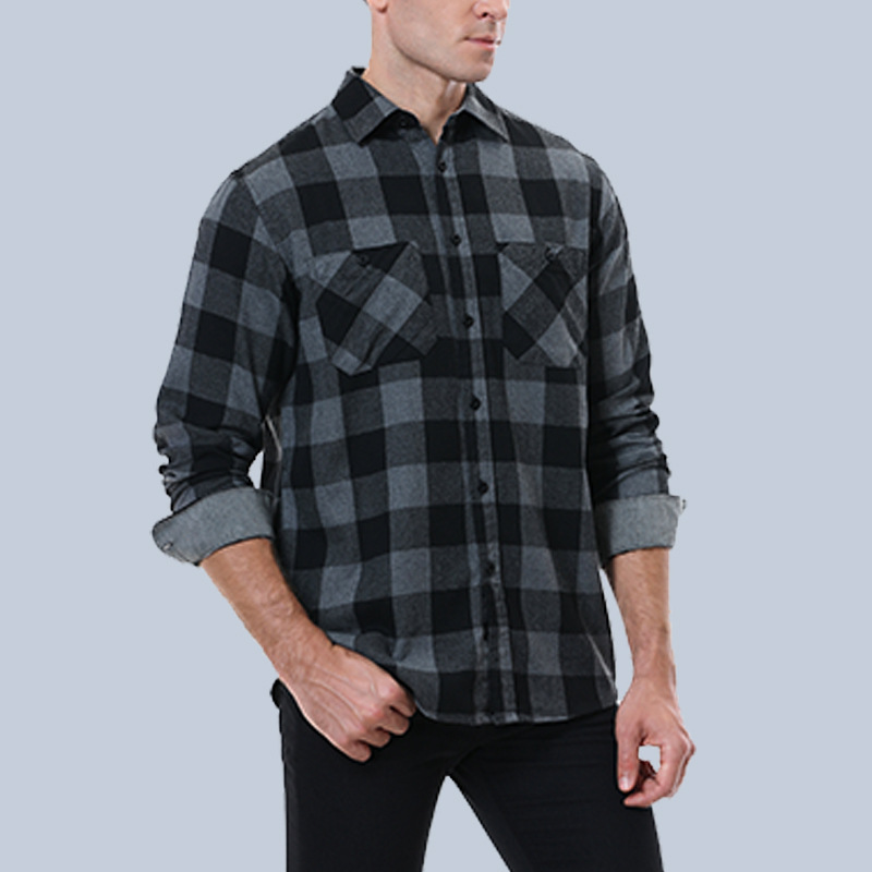 Hombres Tartán Lijado Camisa Polo Ropa hombre