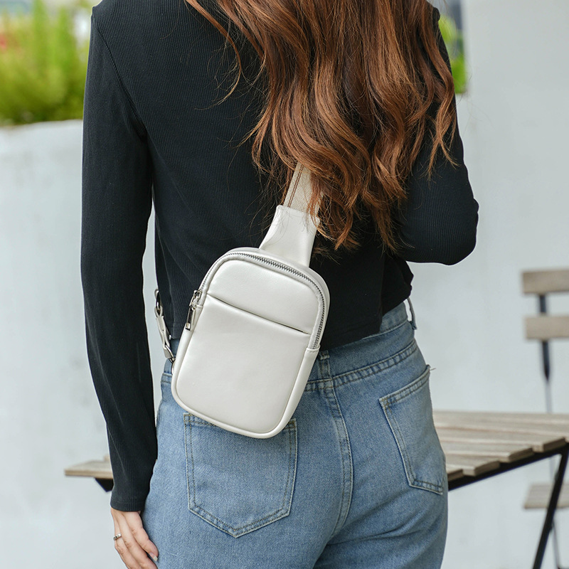 Mujeres Ropa De Calle Color Sólido Cuero Sintético Bolsos de cintura