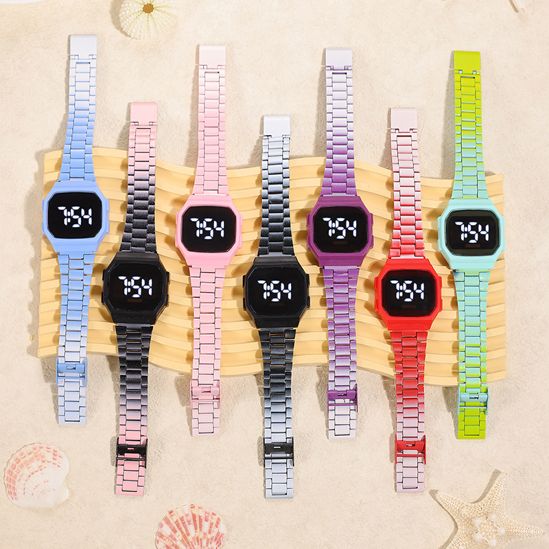 Estilo Simple Degradado De Color Electrónico Relojes Para Niños