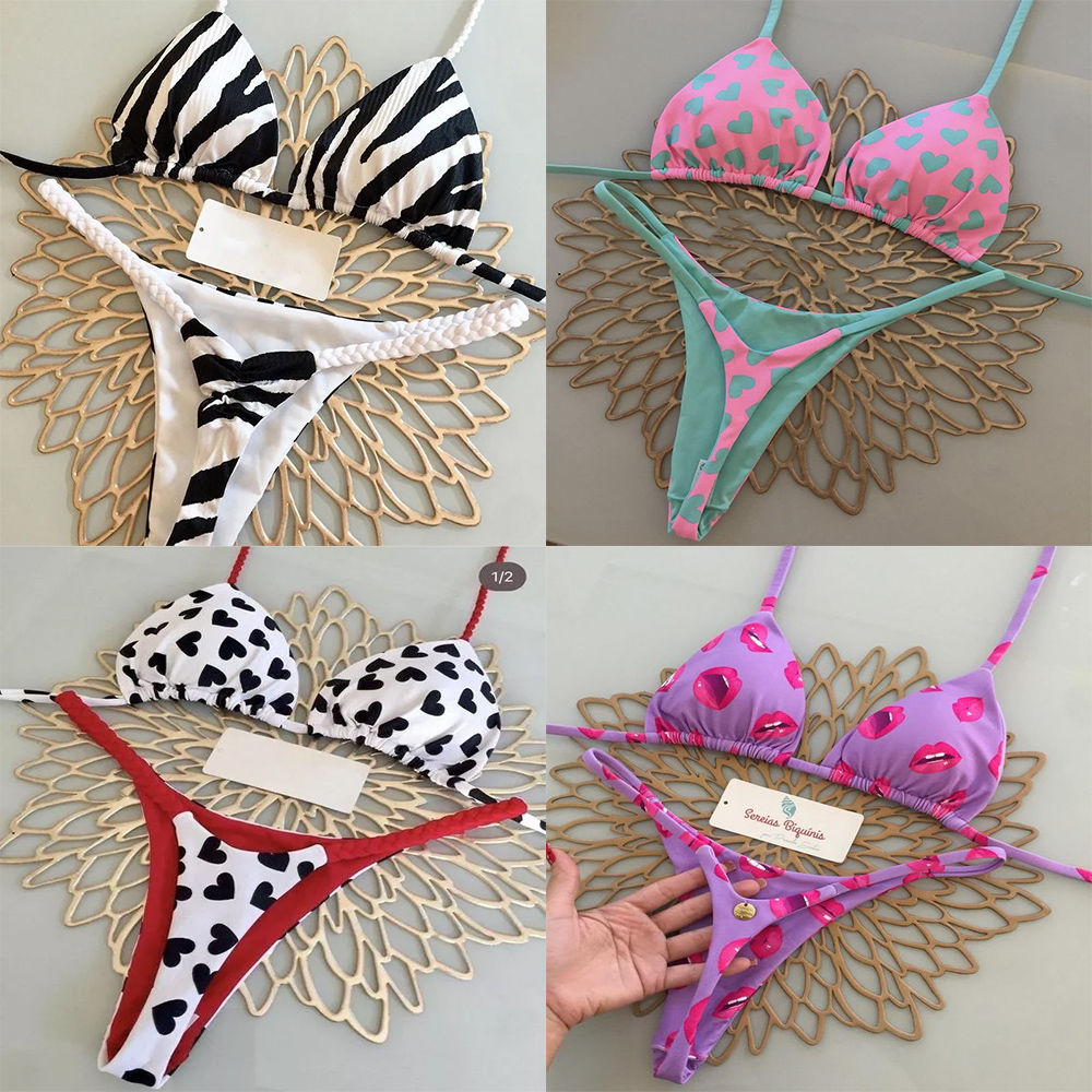 Mujeres Multicolor Juego De 2 Piezas Bikinis Traje de baño