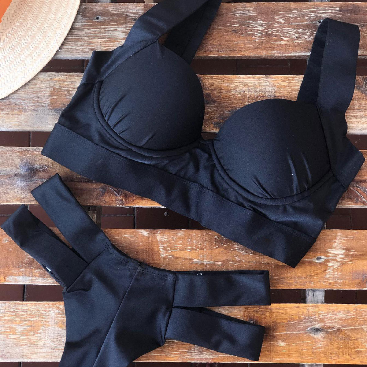 Mujeres Color Sólido Juego De 2 Piezas Bikinis Traje de baño