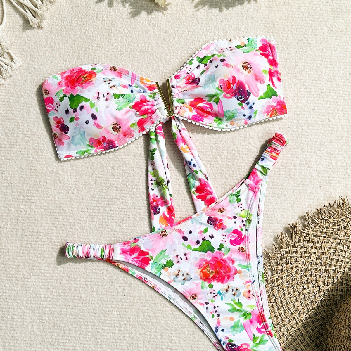 Mujeres Floral Ditsy Juego De 2 Piezas Bikinis Traje de baño