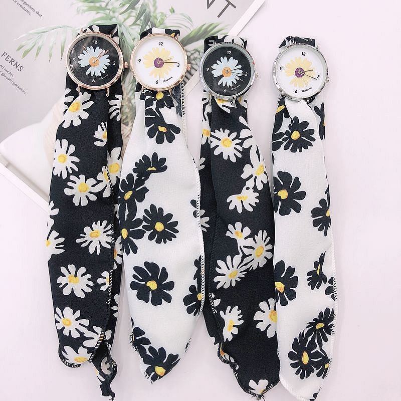 Estilo Simple Floral Hebilla Cuarzo Relojes de mujer