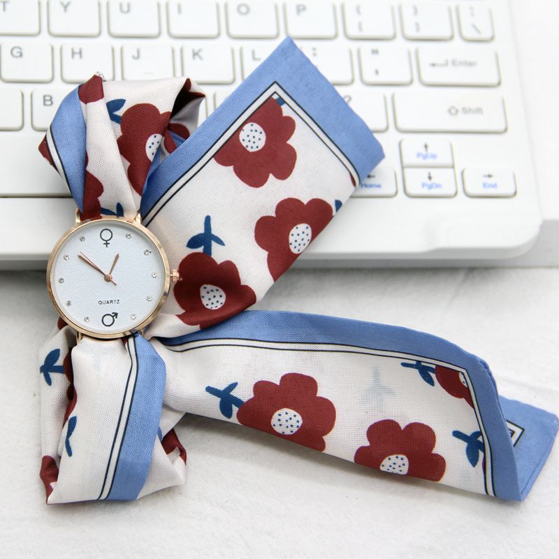 Estilo Simple Floral Atado Cuarzo Relojes de mujer