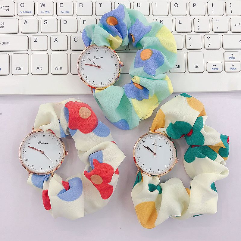 Estilo coreano Floral Cuarzo Relojes de mujer