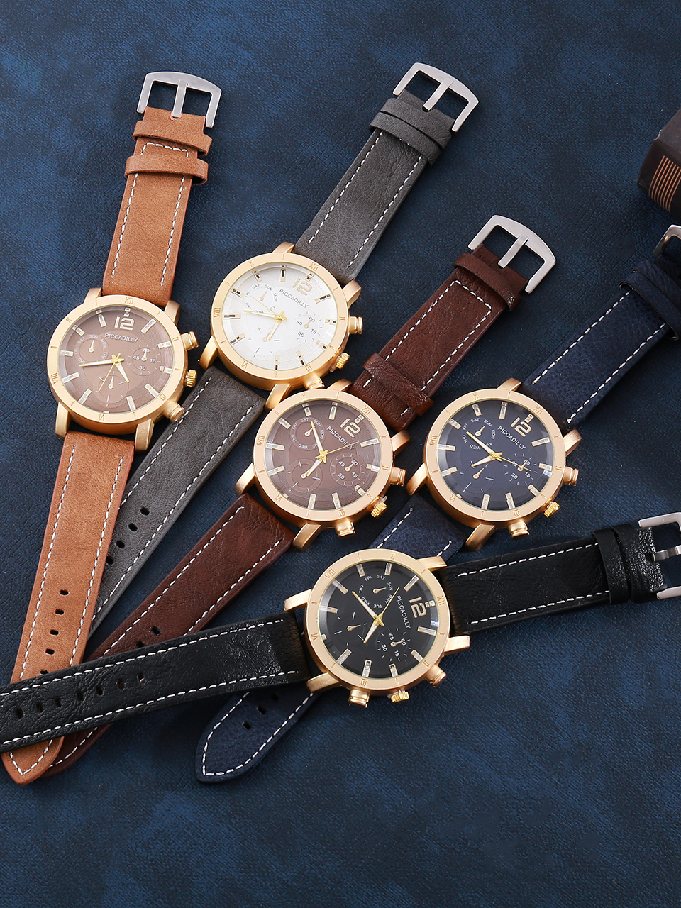 Casual Estilo moderno Ronda Aguja Cuarzo Relojes Hombre