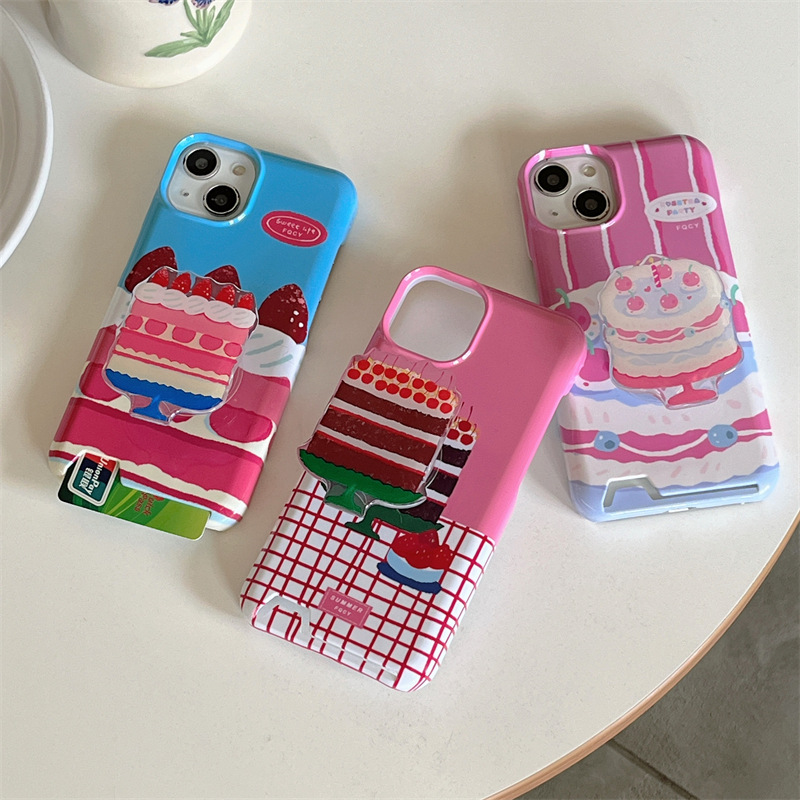 El Plastico Dibujos Animados Pastel Lindo Cajas Del Teléfono Accesorios para teléfono