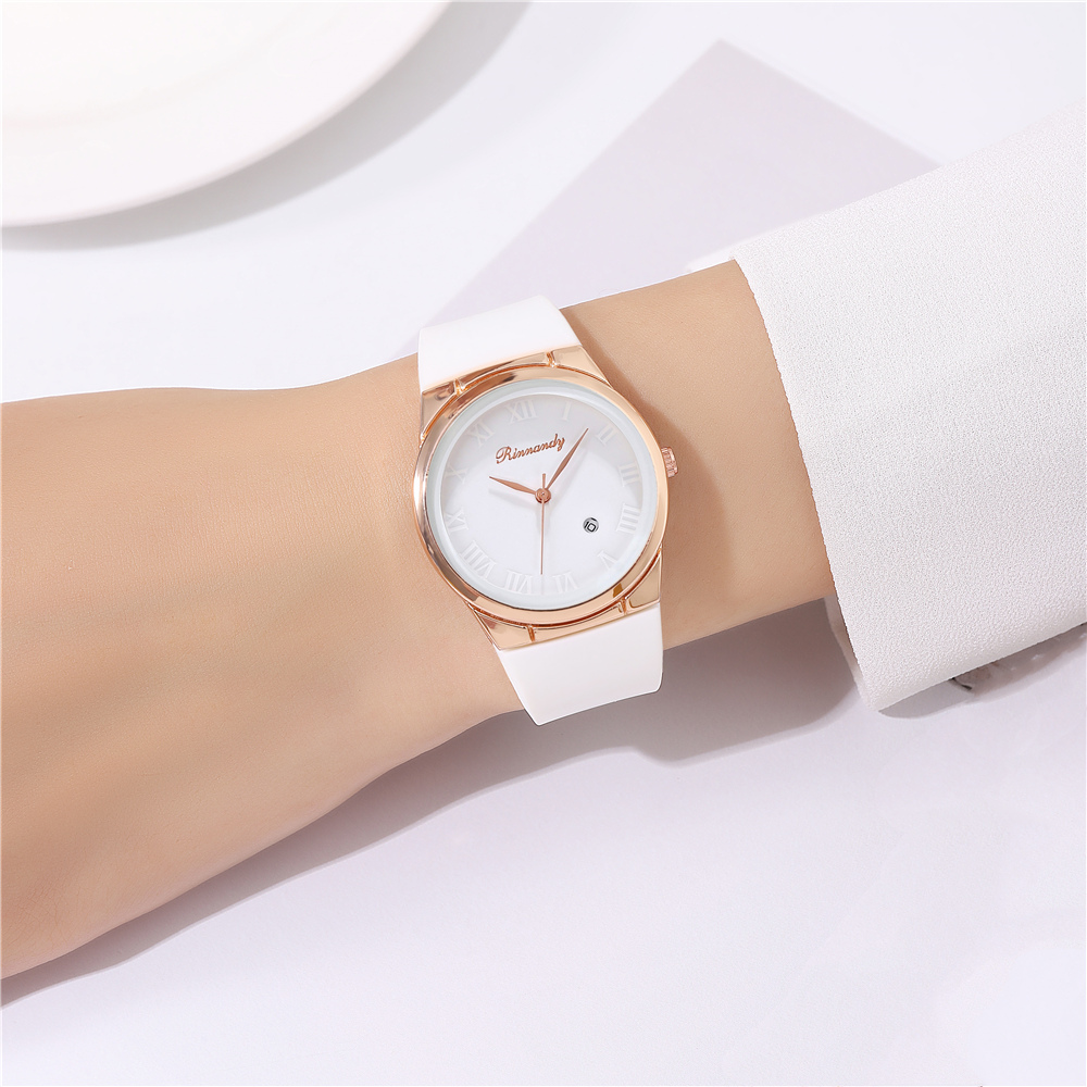 Estilo Simple Ronda Hebilla Cuarzo Relojes de mujer