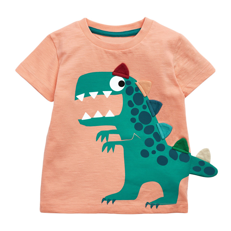 Lindo Dinosaurio Algodón Camisetas y camisetas