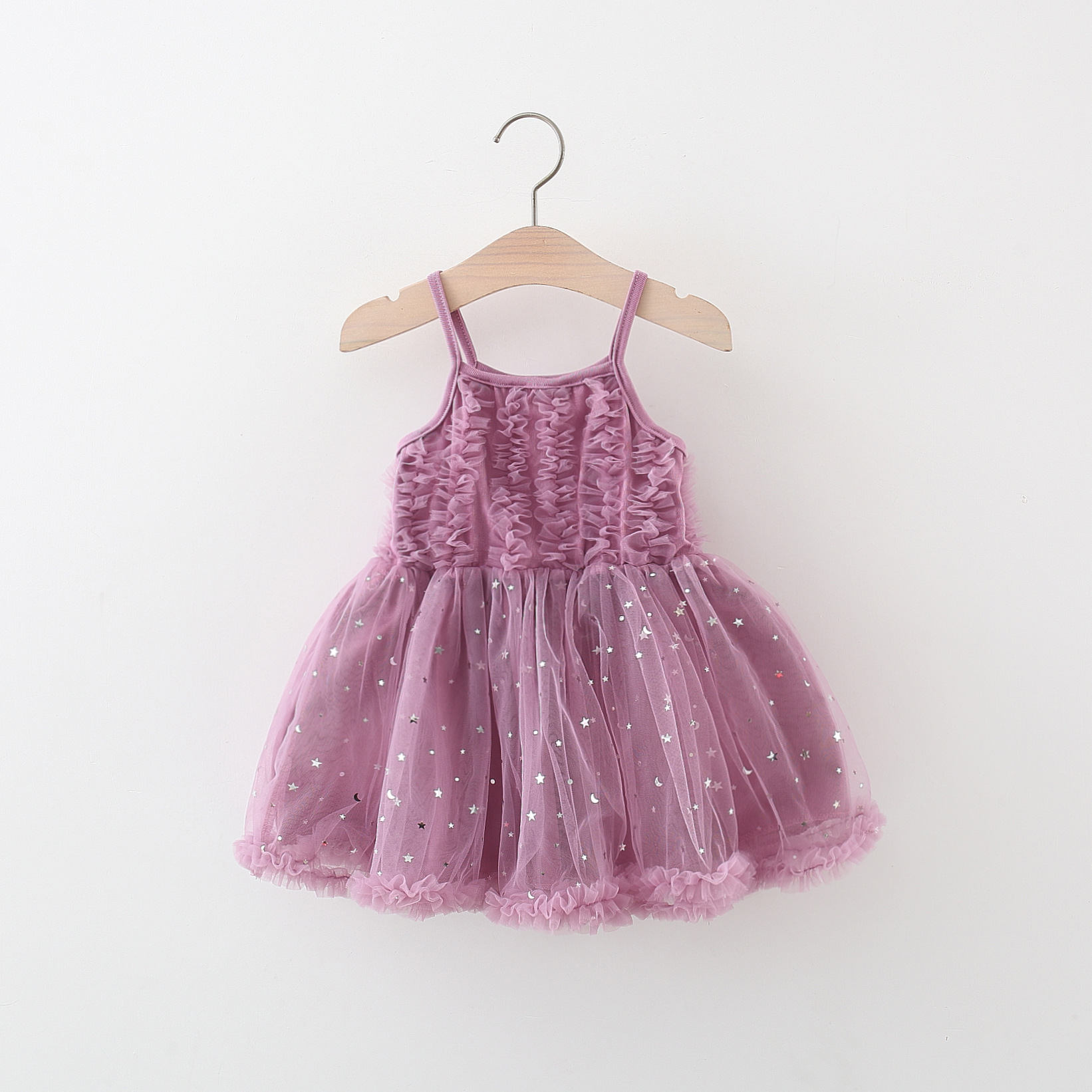 Princesa Color Sólido Algodón Vestidos para niñas