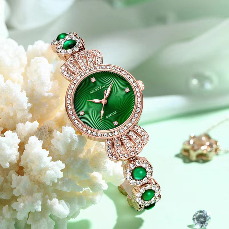 Casual Elegante Corona Hebilla De Joyería Cuarzo Relojes de mujer