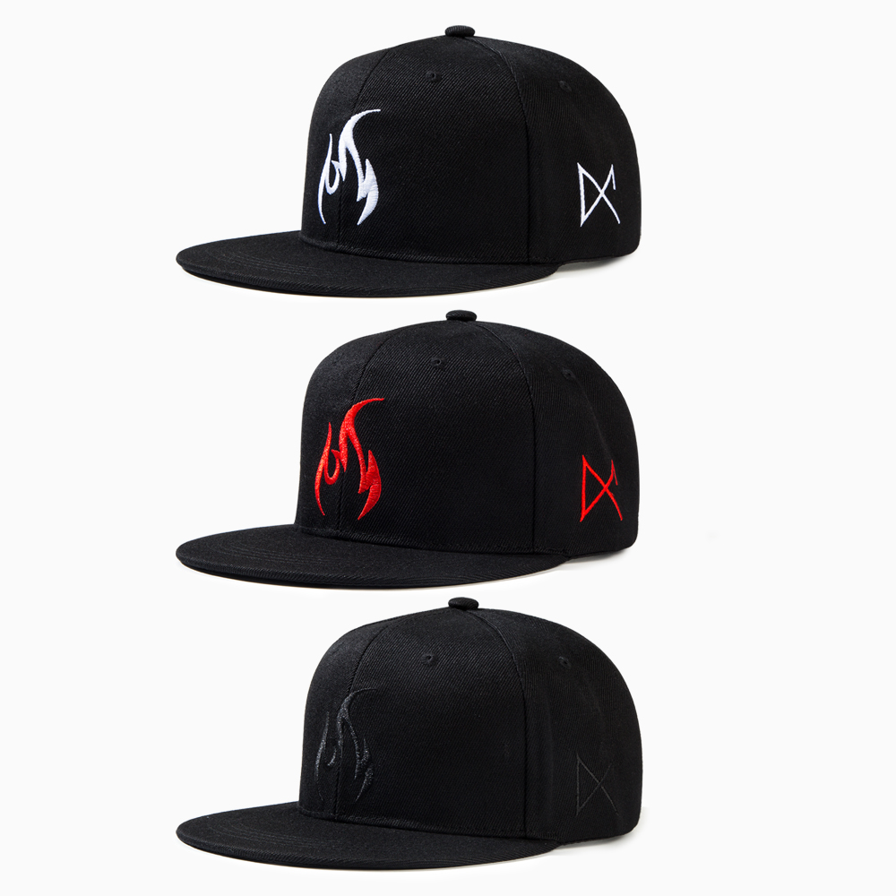 Unisexo Bordado Hip Hop Rock Fuego Aleros Planos Gorra De Beisbol