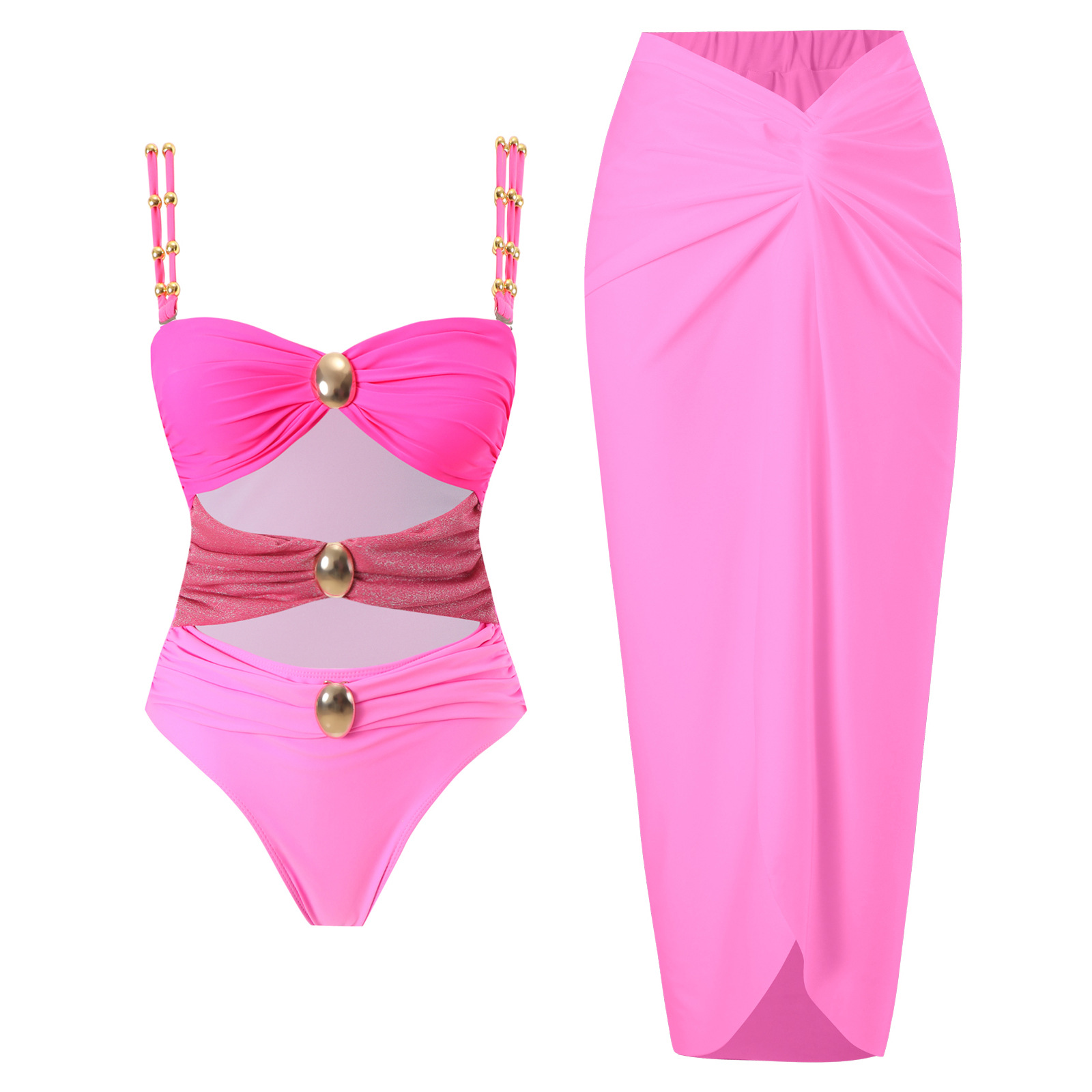 Mujeres Sexy Estilo Simple Color Sólido 2 Piezas Bikinis Traje de baño