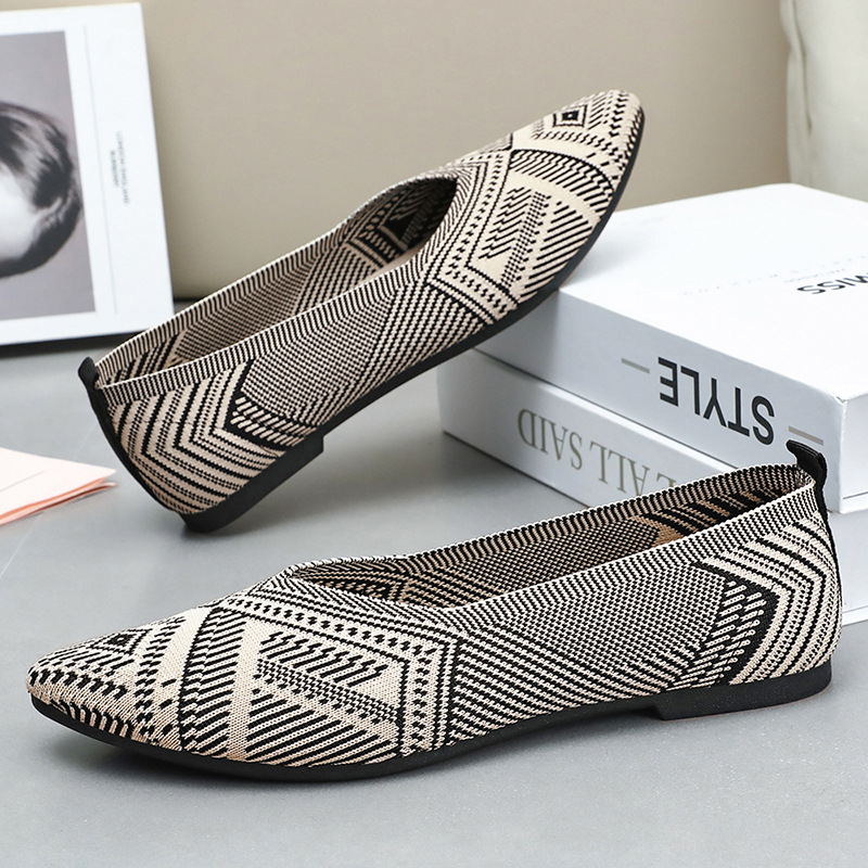 Mujeres Casual Elegante Raya Punta Del Pie Zapatos Casuales