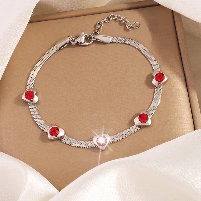 Estilo Simple Artístico Pentagrama Forma De Corazón Floral Acero Inoxidable 201 Pulsera Al Mayoreo