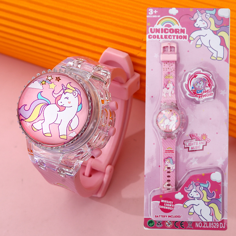 Lindo Dulce Animal Unicornio Hebilla Electrónico Relojes Para Niños