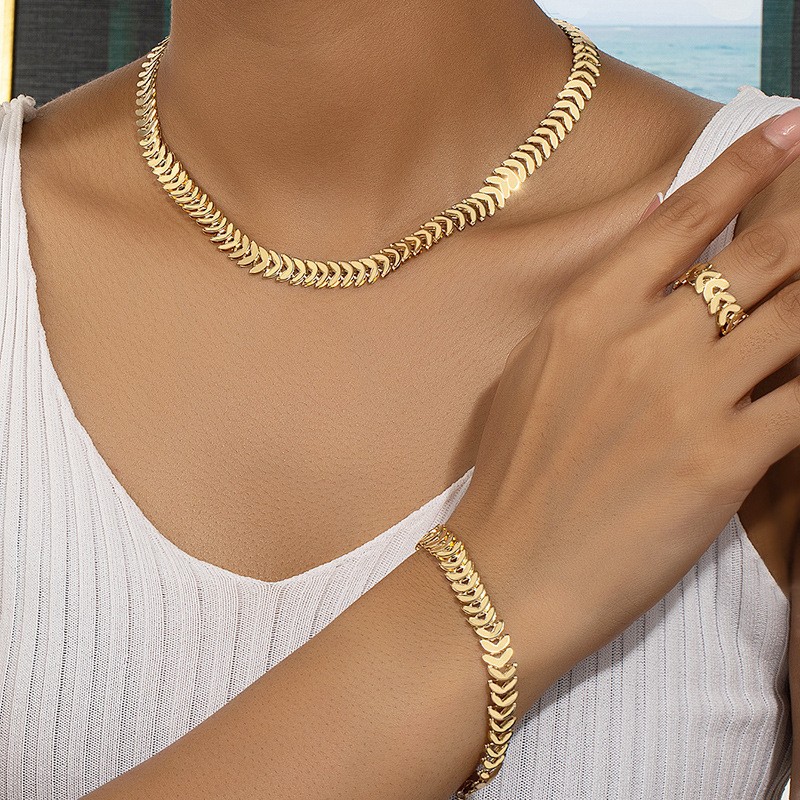 Estilo IG Estilo Simple Estilo Clásico Geométrico Aleación Mujeres Anillos Pulsera Collar