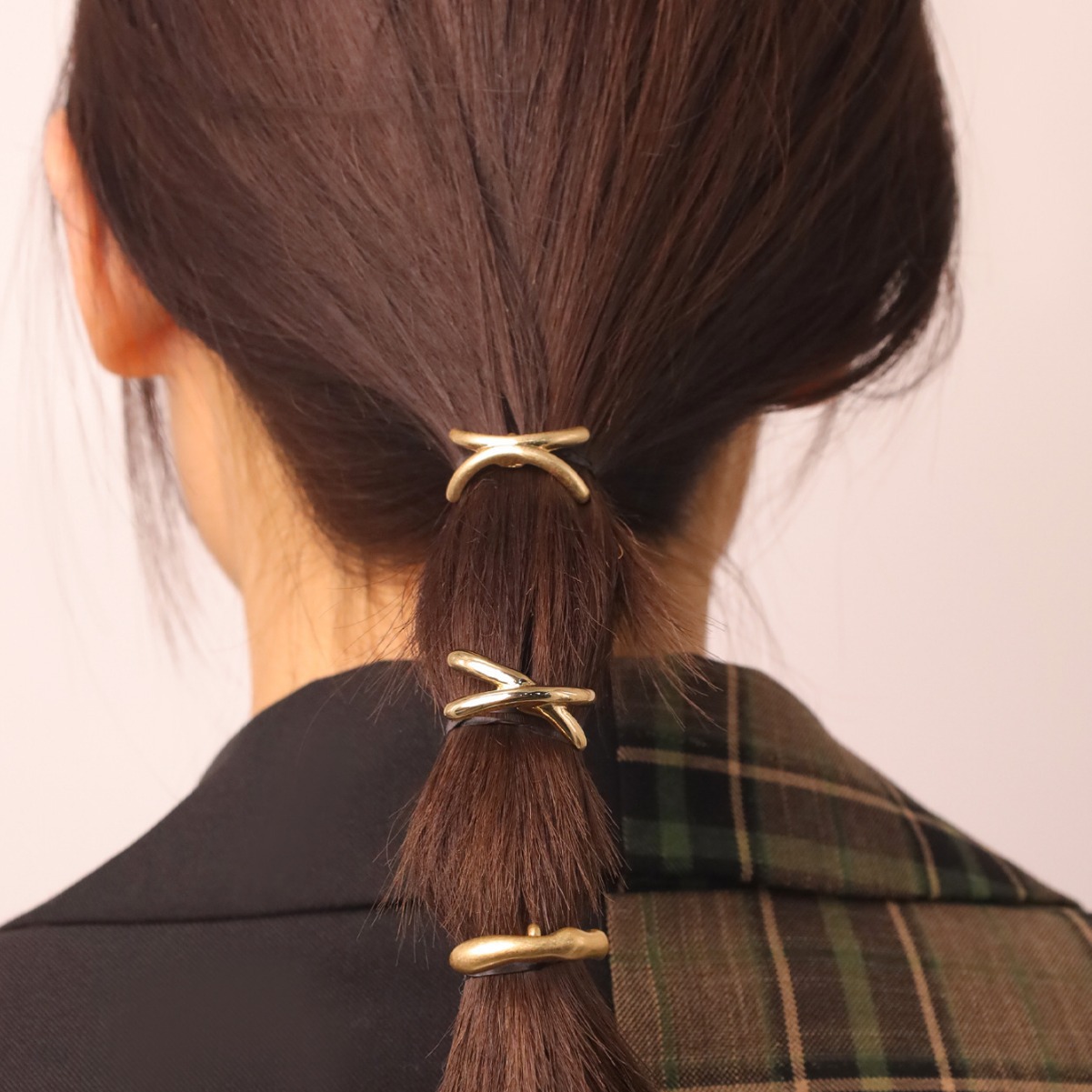 Mujeres Estilo Simple Nudo De Lazo Metal Pinza Para El Cabello