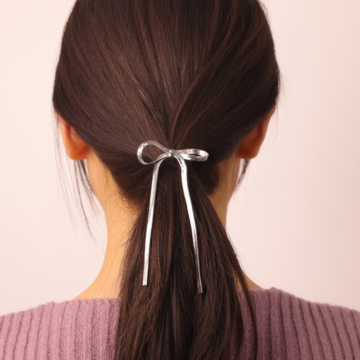 Mujeres Retro Estilo Simple Nudo De Lazo Metal Enchapado hebilla de pelo