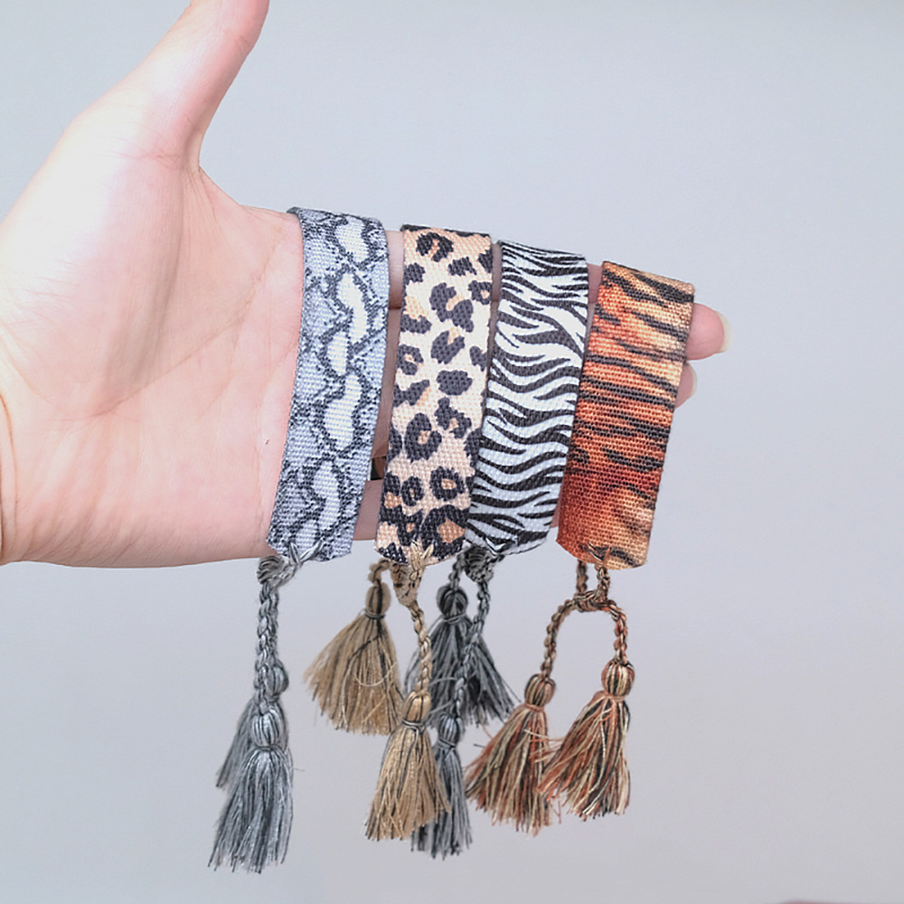 Estilo Étnico Leopardo Poliéster Venta Al Por Mayor Pulsera