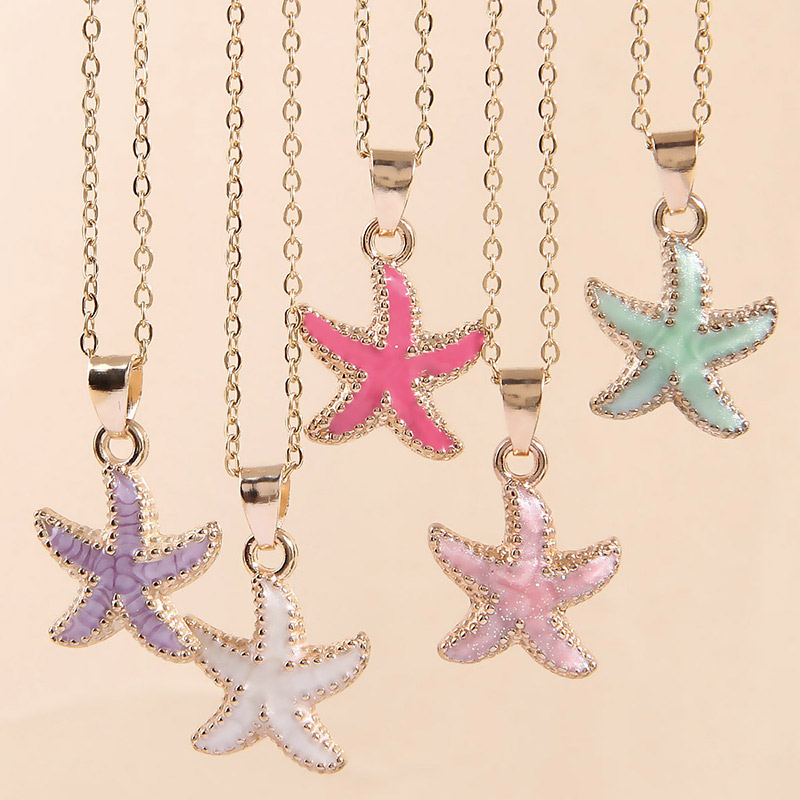 Dulce Estilo Simple Estrella De Mar Aleación Venta Al Por Mayor Collar Colgante