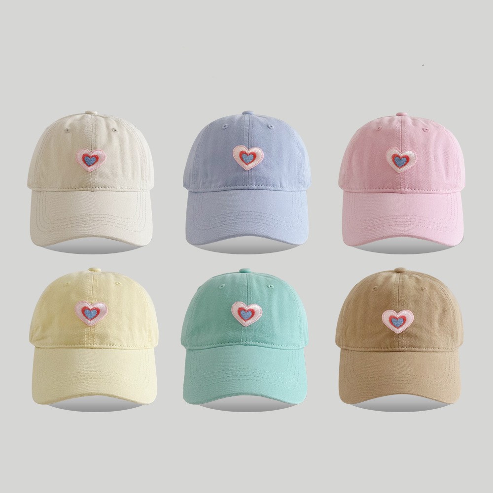 Mujeres Estilo Simple Estilo Clásico Forma De Corazón Aleros Curvos Gorra De Beisbol